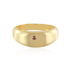 Roter I3 Brillant-Silberring