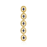 Zilveren hanger met blauwe ster saffieren