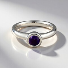 Anello in argento con Ametista Zambiana
