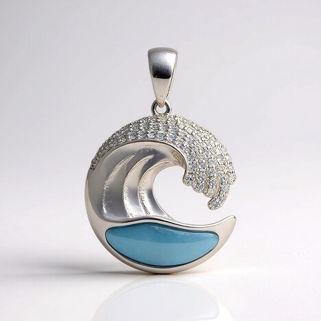 Ciondolo in argento con Larimar