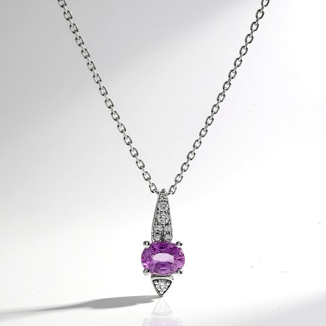 Collana in oro con Zaffiro Rosa (CIRARI)
