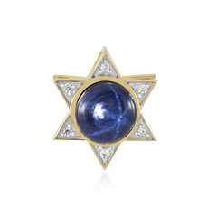 Blauer Stern-Saphir-Silberanhänger (de Melo Essence)