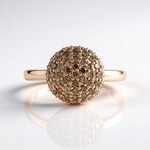 Anello in oro con Diamante Champagne I2 (de Melo Gold)
