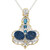 Collana in argento con Quarzo Glitter Blu Cobalto (Gems en Vogue)