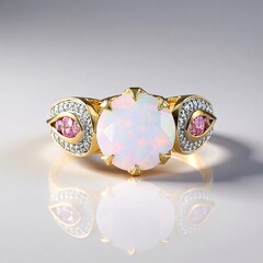 Anello in oro con Opale di Welo AAA
