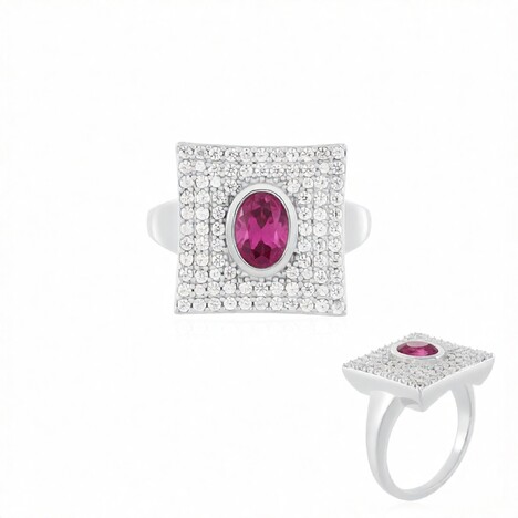 Anello in argento con Granato Malaya