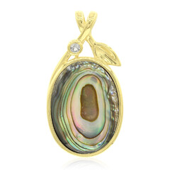 Pendentif en argent et Coquillage d'Abalone (MONOSONO COLLECTION)