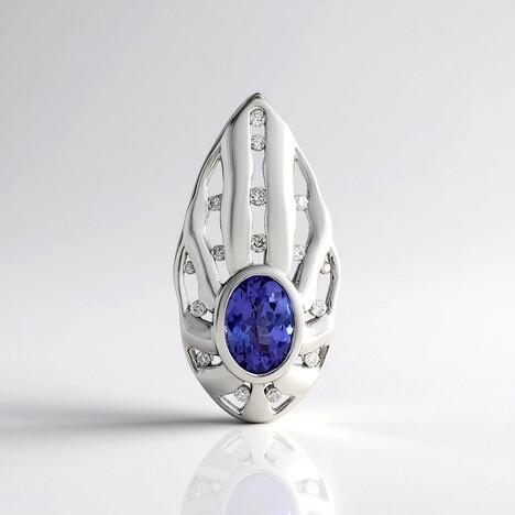 Ciondolo in oro con Tanzanite AAA (de Melo)