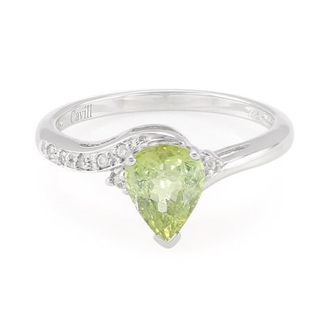 Cuprian Tourmaline Silver Ring