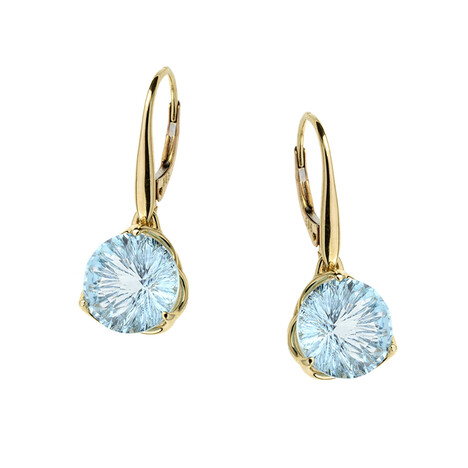 Blauer Topas-Goldohrringe (dagen)