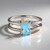 Anello in argento con Topazio Blu Cielo