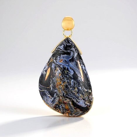 Ciondolo in argento con Pietersite (Bali Barong)