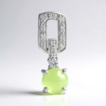 Ciondolo in argento con Crisoprasio Imperiale