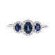 Anillo en oro con Zafiro azul Ceylon