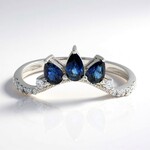 Anello in oro con Zaffiro Ceylon Blu (CIRARI)