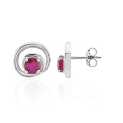 Boucles d'oreilles en argent et Rubis de Bemainty