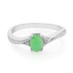 Bague en argent et Chrysoprase impériale