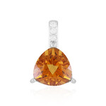Colgante en plata con Cuarzo naranja