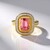Anello in oro con Tormalina Rosa Nigeriana (de Melo)