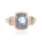 Zilveren ring met een Groene Minary Labradoriet (KM by Juwelo)