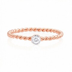 Gouden ring met een Diamant SI2 (G)
