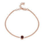 Zilveren armband met een Indische Granaat (Adela Silber)