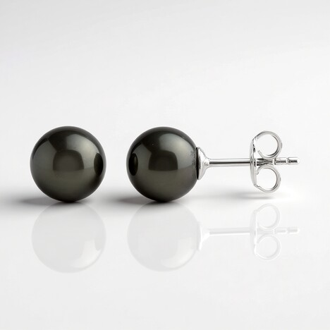 Orecchini in argento con Perla Tahitiana (TPC)