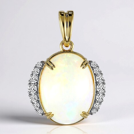 Ciondolo in oro con Opale di Welo (Adela Gold)