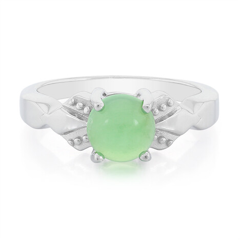 Anello in argento con Crisoprasio Imperiale