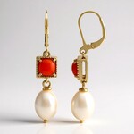 Orecchini in argento con Perla d'Acqua Dolce Bianca