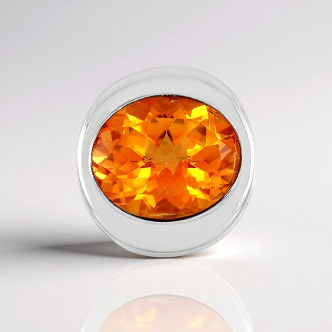 Ciondolo in argento con Topazio Arancione (MONOSONO COLLECTION)