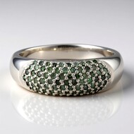 Bague en argent et Diamant fantaisie