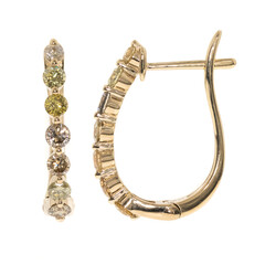 Boucles d'oreilles en or et Diamant fancy SI2 (CIRARI)