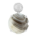 Zilveren hanger met een Botswana agaat