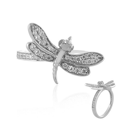 Zilveren ring met zirkonen