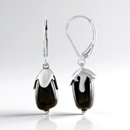 Boucles d'oreilles en argent et Tourmaline verte du Brésil