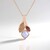 Collana in argento con Pietra di Luna Pesca (KM by Juwelo)