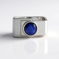 Anello in argento con Zaffiro Stellato Blu (de Melo Essence)