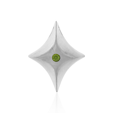 Ciondolo in argento con Zircone Ceylon Verde (MONOSONO COLLECTION)