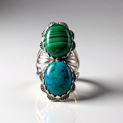 Anello in argento con Crisocolla (Desert Chic)