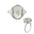 Green Amethyst Silver Ring