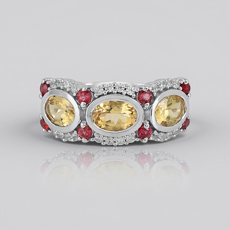 Anello in argento con Berillo Giallo