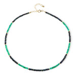Collier en argent et Opale verte d'Éthiopie