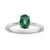 Bague en argent et Topaze vert papillon