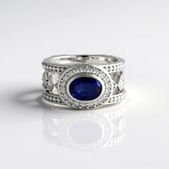 Anello in argento con Cianite del Nepal (Dallas Prince Designs)