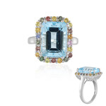 Himmelblauer Topas-Silberring