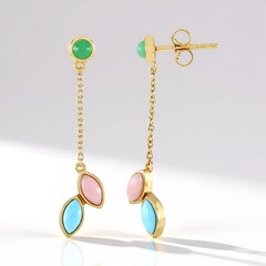 Orecchini in argento con Turchese Sleeping Beauty (KM by Juwelo)