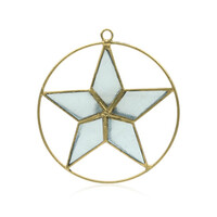 Capiz-Muschel-Messinganhänger