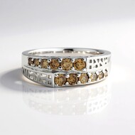 Anillo en plata con Diamante champán I2 (Ornaments by de Melo)