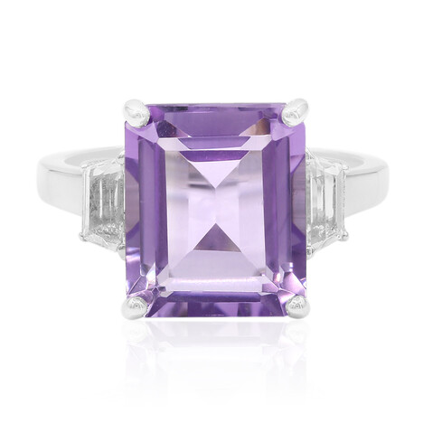 Zilveren ring met een amethist